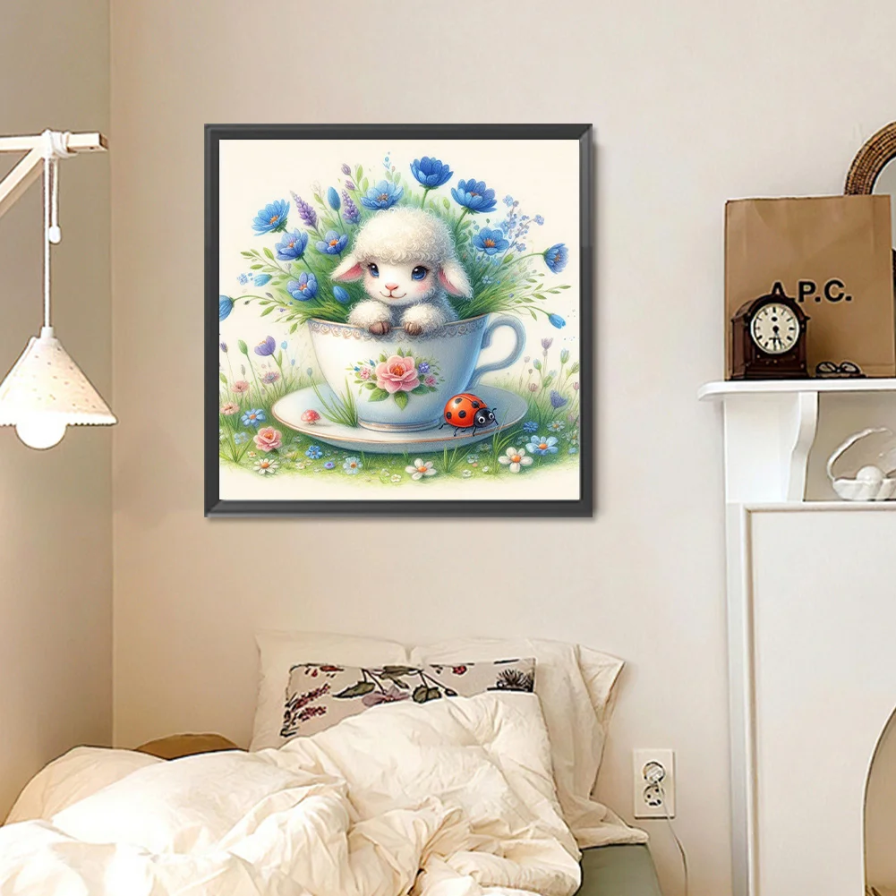 Diamond Painting - Full Round Drill - Easter Sheep(Canvas|30*30cm)
