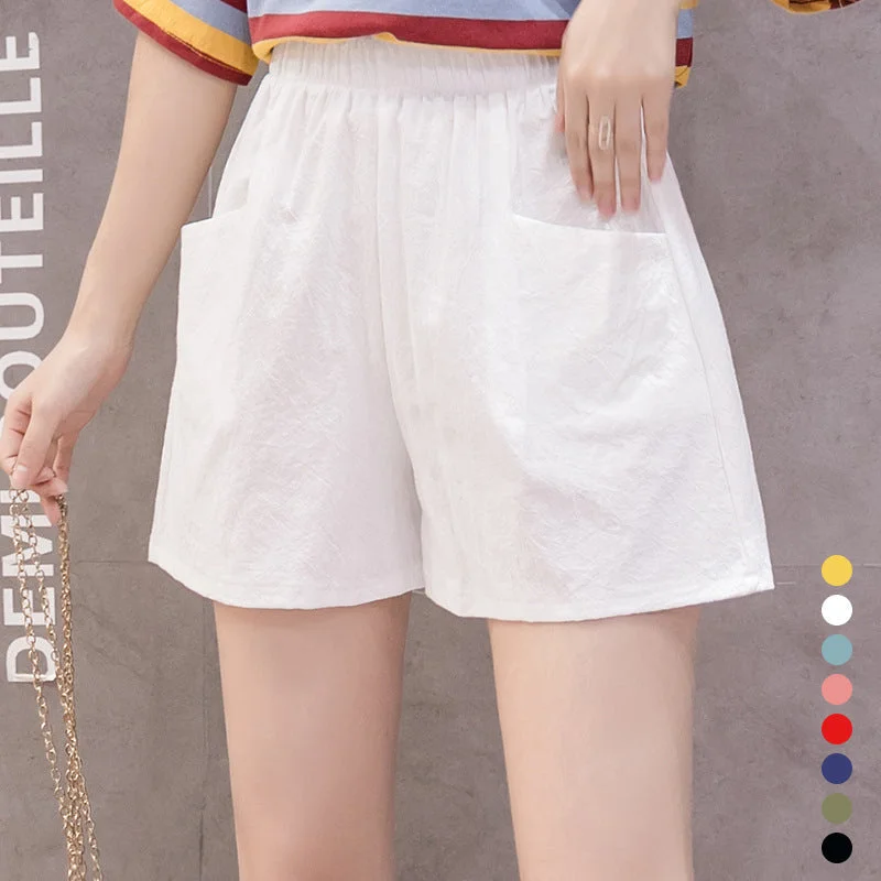 Cozymoo Women's Casual Summer Cotton Linen Shorts