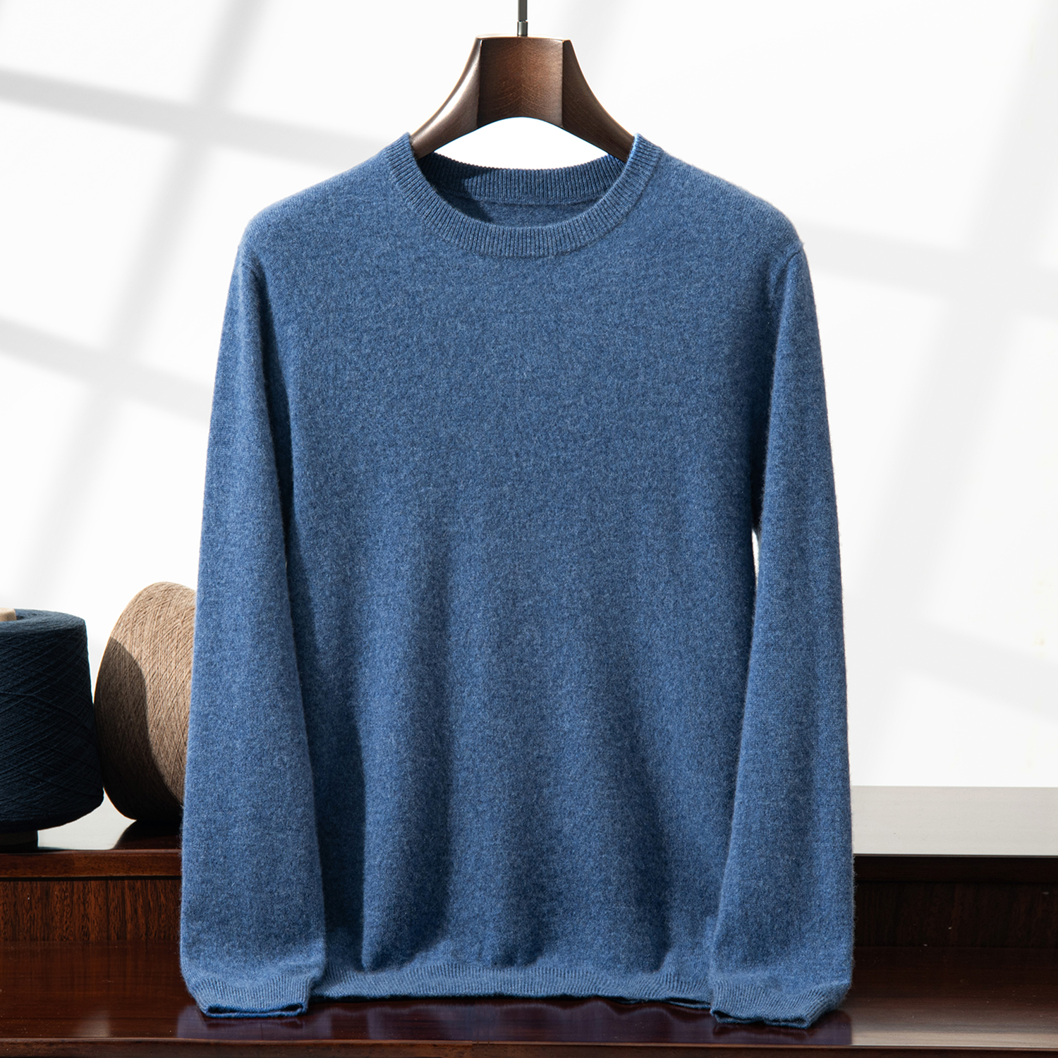 Men's Crewneck Cashmere Sweater | Cold Weather Essential REAL SILK LIFE