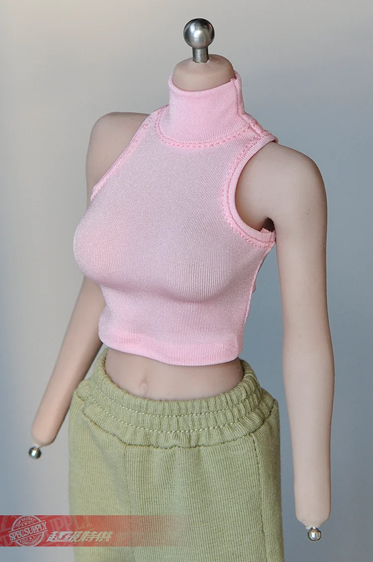1/6 Female figure tight-fitting shoulder-cut T-shirt bottoming