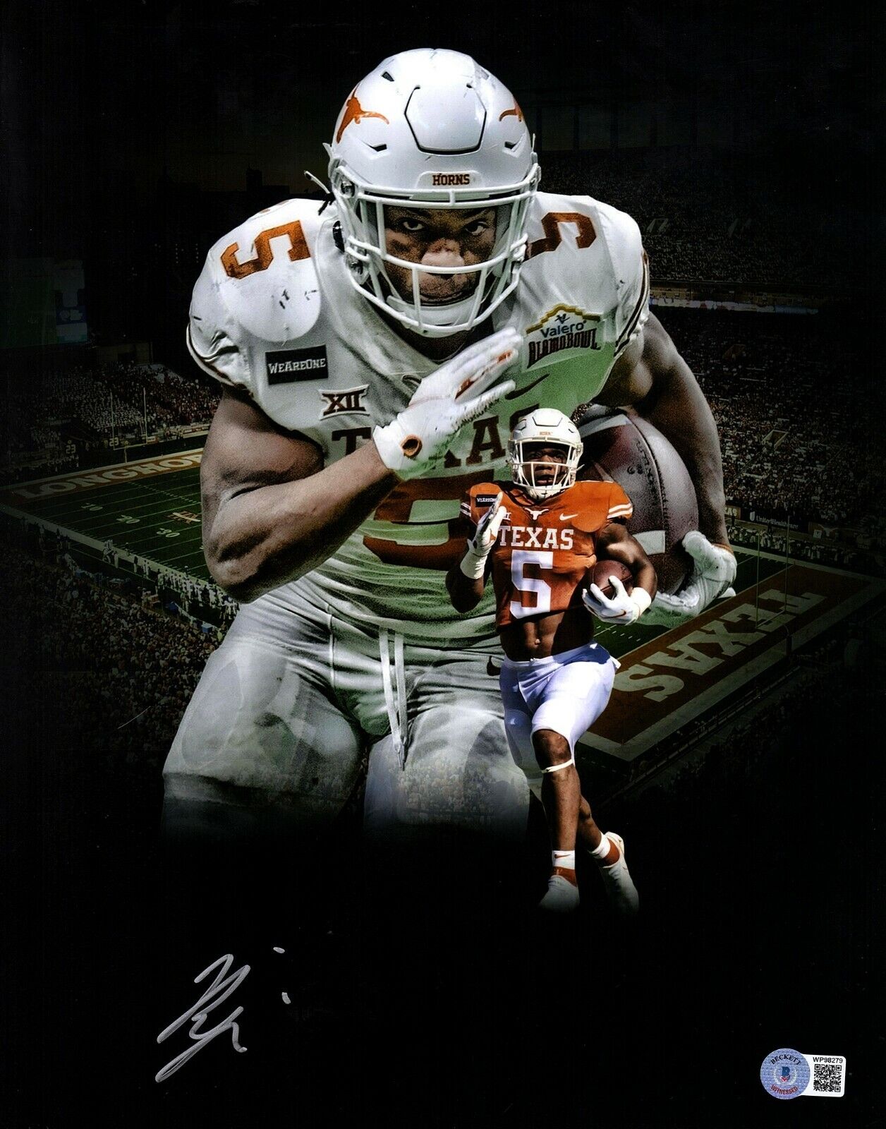 BIJAN ROBINSON Signed Texas Longhorns 11x14 Photo Poster painting Beckett BAS Witness #WP98279