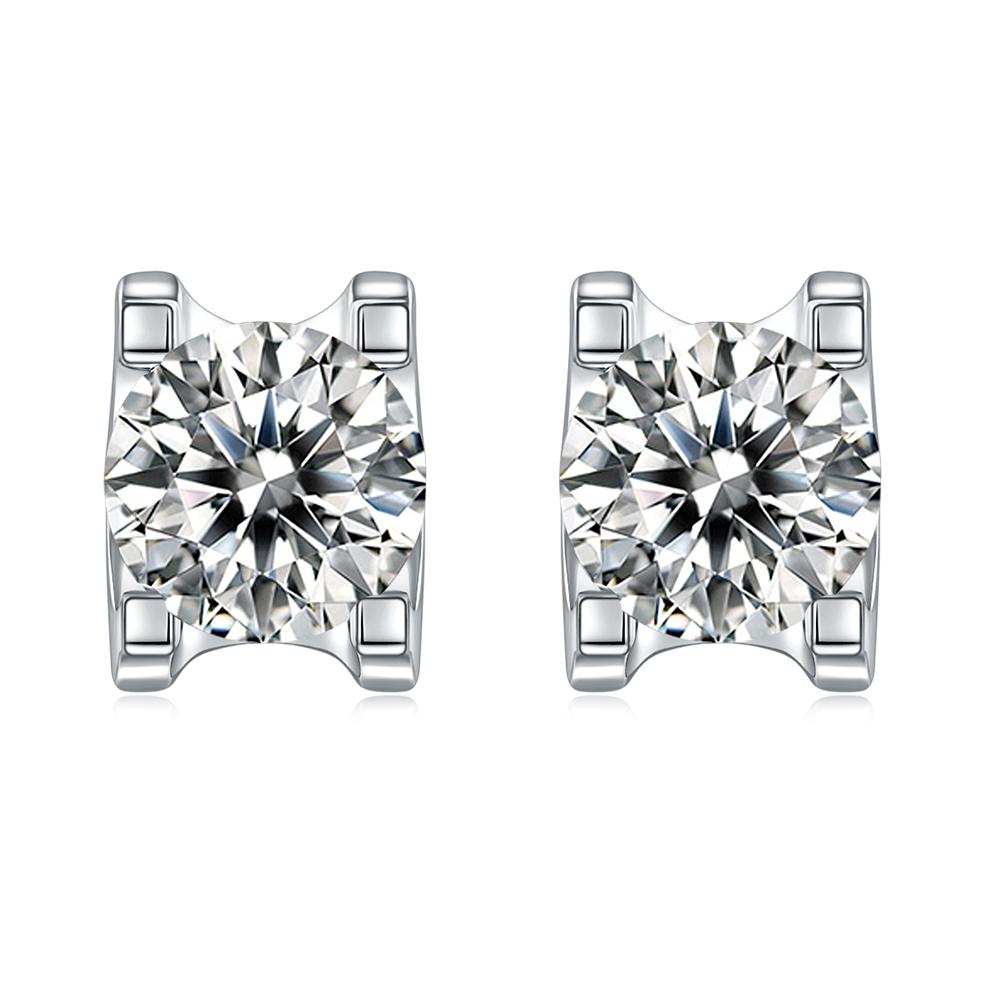 Bull Head Female S925 Pure Silver Classic Diamond Sparkling Moissanite  Earnail 