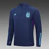 2022 Argentina Half-Pull Training Suit Royal blue Football Shirt 1:1 Thai Quality Set