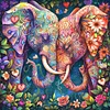 Diamond Painting-DIY Full Round Drill Elephant (40*40CM)