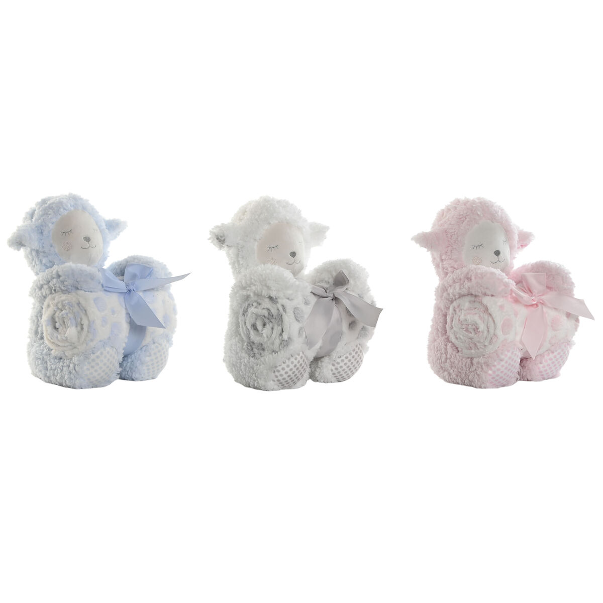 Gift Set for Babies Home ESPRIT Blue Beige Pink Polyester (3 Units)