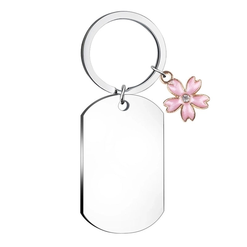 Minimalist Geometric Stainless Steel Unisex Bag Pendant Keychain