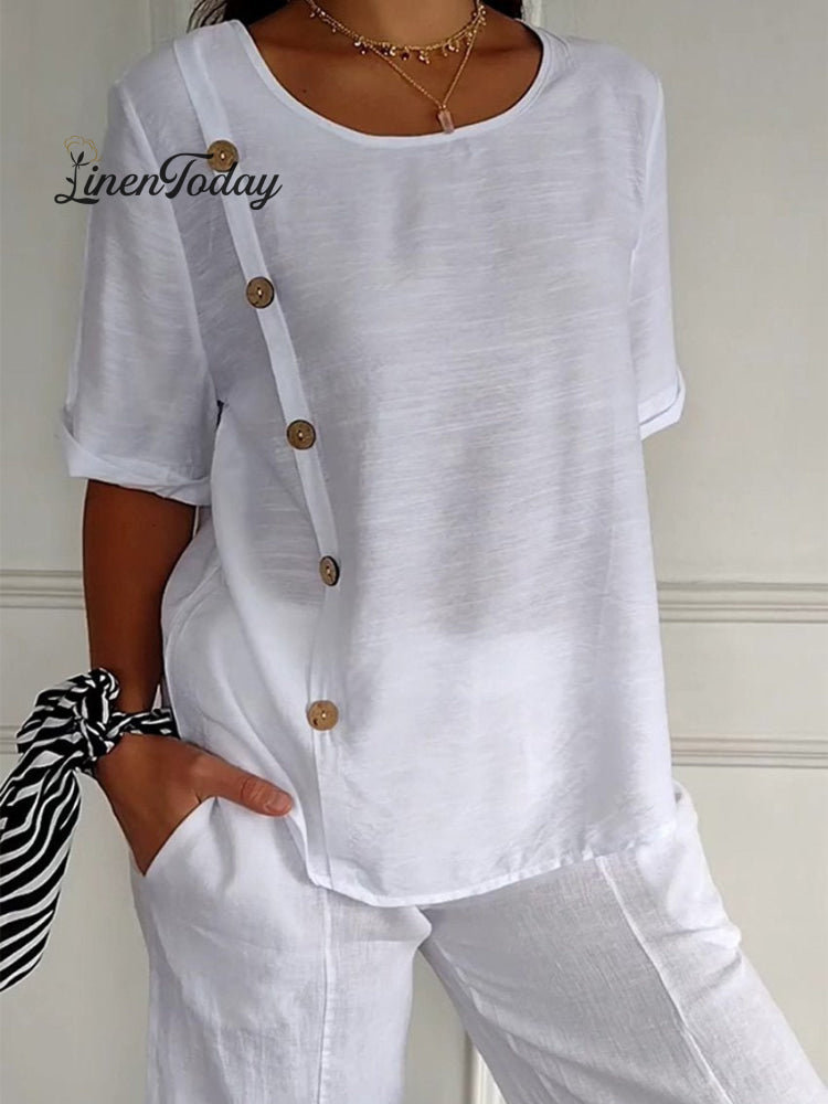 Women’s Casual Cotton Shirt White / S