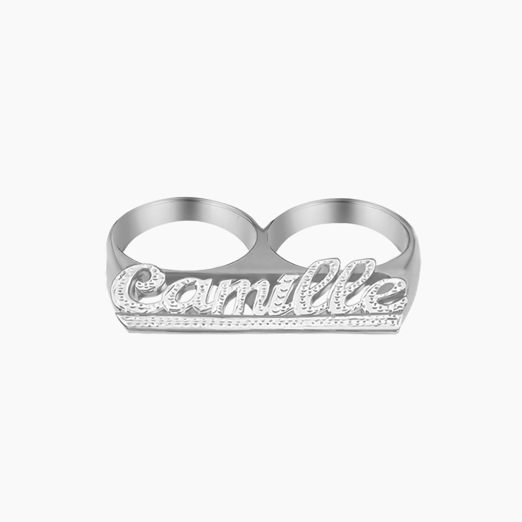 Silver Two Finger Ring