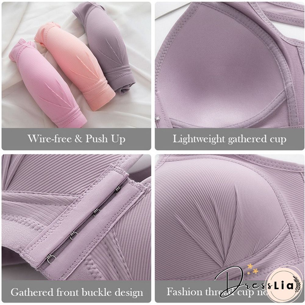 Sexy Plus Size Front Closure Sports Bra Push Up Fitness Underwear Shockproof BreathableGym Fitness Running Yoga Sports Top