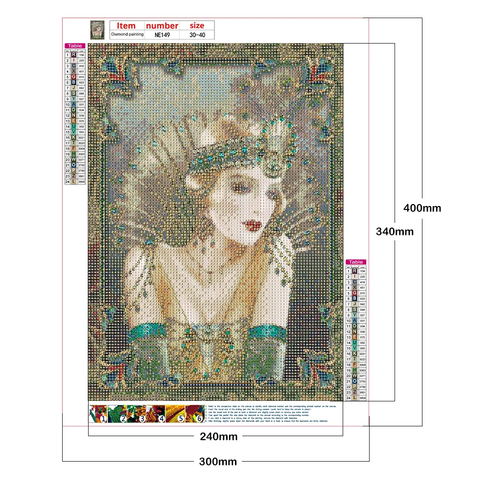 Full Round Diamond Painting 30*40cm - Sexy Lady