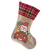 14 Inch Large DIY Linen Diamond Painting Xmas Stocking Hanging Gift Candy Bag Kits(20x35cm)