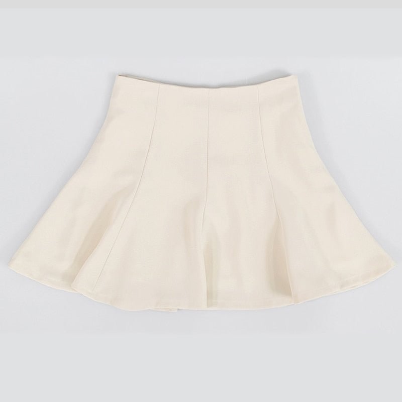 2020 A Line S-Xl New Plus Size Summer Short Skirts Korean Skirt Women High Waist School Girl Solid Vintage Mini Skrits Pleated