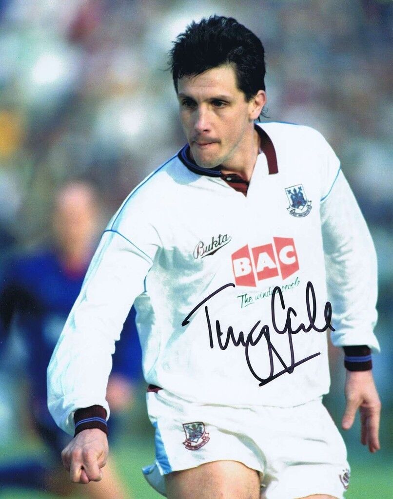 TONY GALE - LEGENDARY WEST HAM FOOTBALLER - SIGNED COLOUR Photo Poster painting