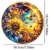 Pendentif tournesol paillet&eacute;-simple c&ocirc;t&eacute; perceuse-diamant