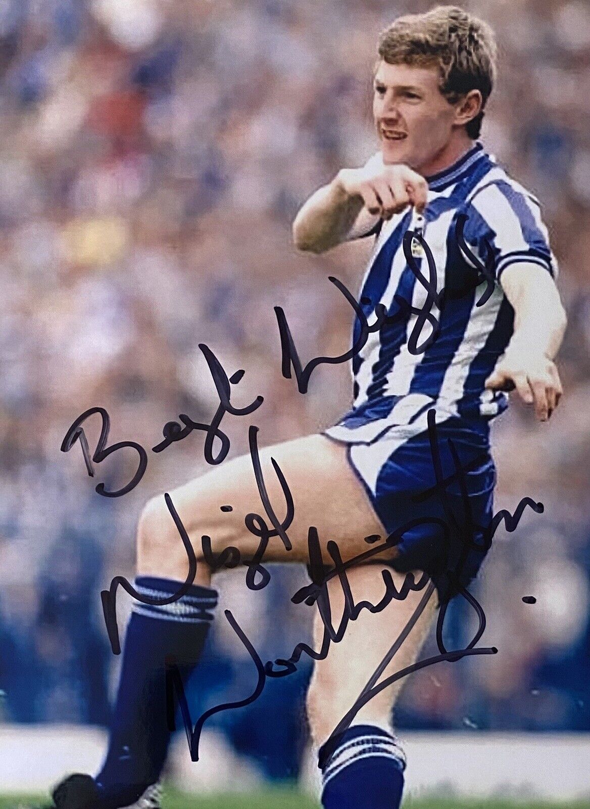 Nigel Worthington Genuine Hand Sheffield Wednesday 6X4 Photo Poster painting 2