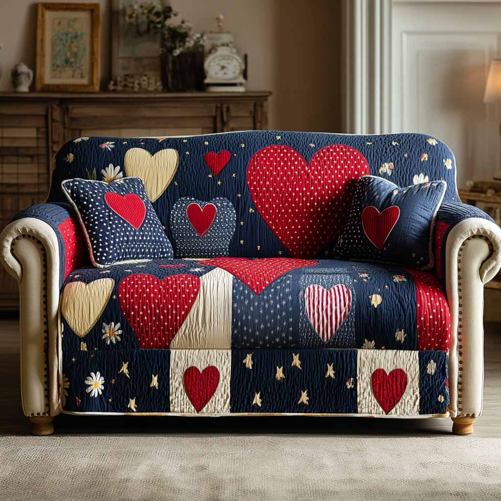 Heartfelt Home Quilted Sofa Cover NCU0XD2319 everthome