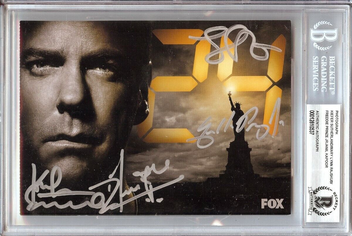 Kiefer Sutherland Rajskub Prinze Signed Autographed 4X6 Photo Poster painting 24 Beckett BGS