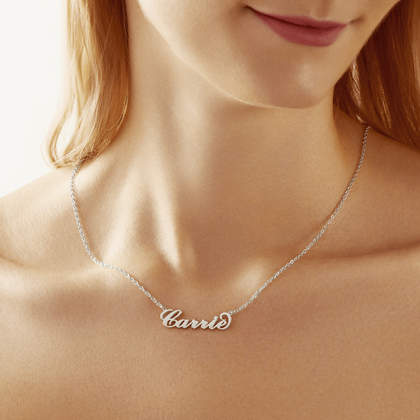 Gold Carrie Style Name Necklace