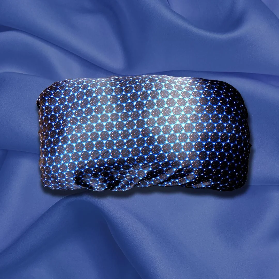 Reversible Bilayer Satin Pillow Bonnet-Hexagon Printing