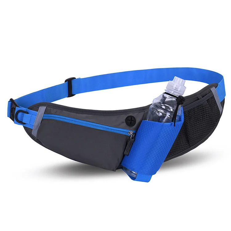 Nylon Running Waist Bag Elastic Phone Belt Bags for Outdoor Sport (Blue)