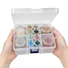 4Psc Pumpkin +8Pcs Round Bottles Diamond Painting Containers Multi Purpose Portable Plastic Case Box with Stickers & Compartments Arts Crafts Storage Bottle for Hardware Rhinestone (8PCS)