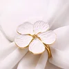 White Golden Silver Floral Catering Napkin Ring