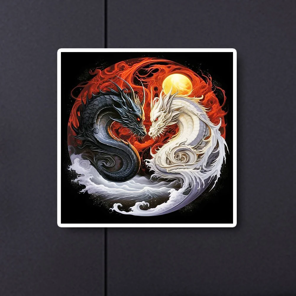 Diamond Painting - Full Round Drill - Yin Yang Dragon(Canvas|30*30cm)