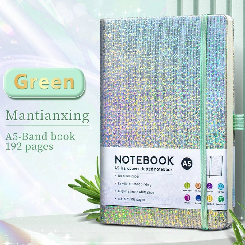 1 Piece Solid Color Learning Imitation Leather Paper Casual Notebook