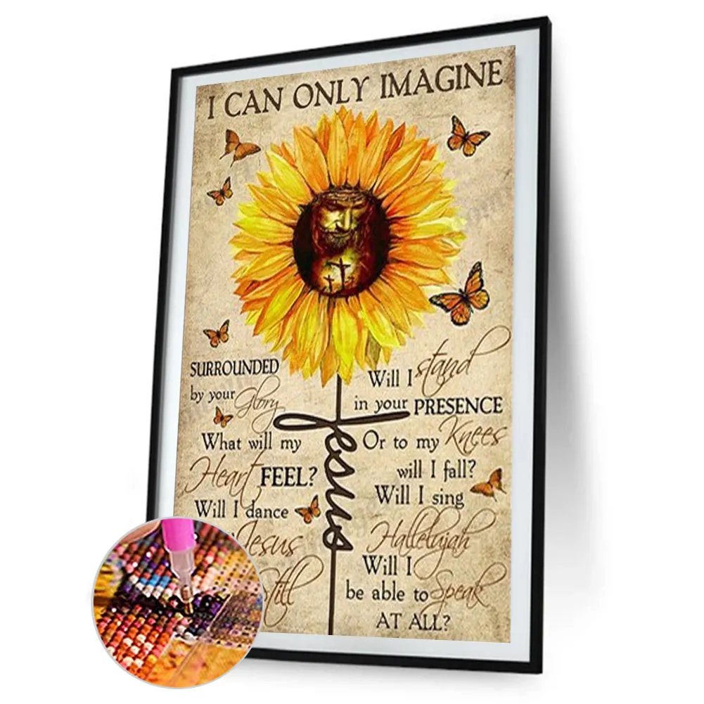 Diamond Painting - Full Round Drill - Sunflower Letters(40*60cm)