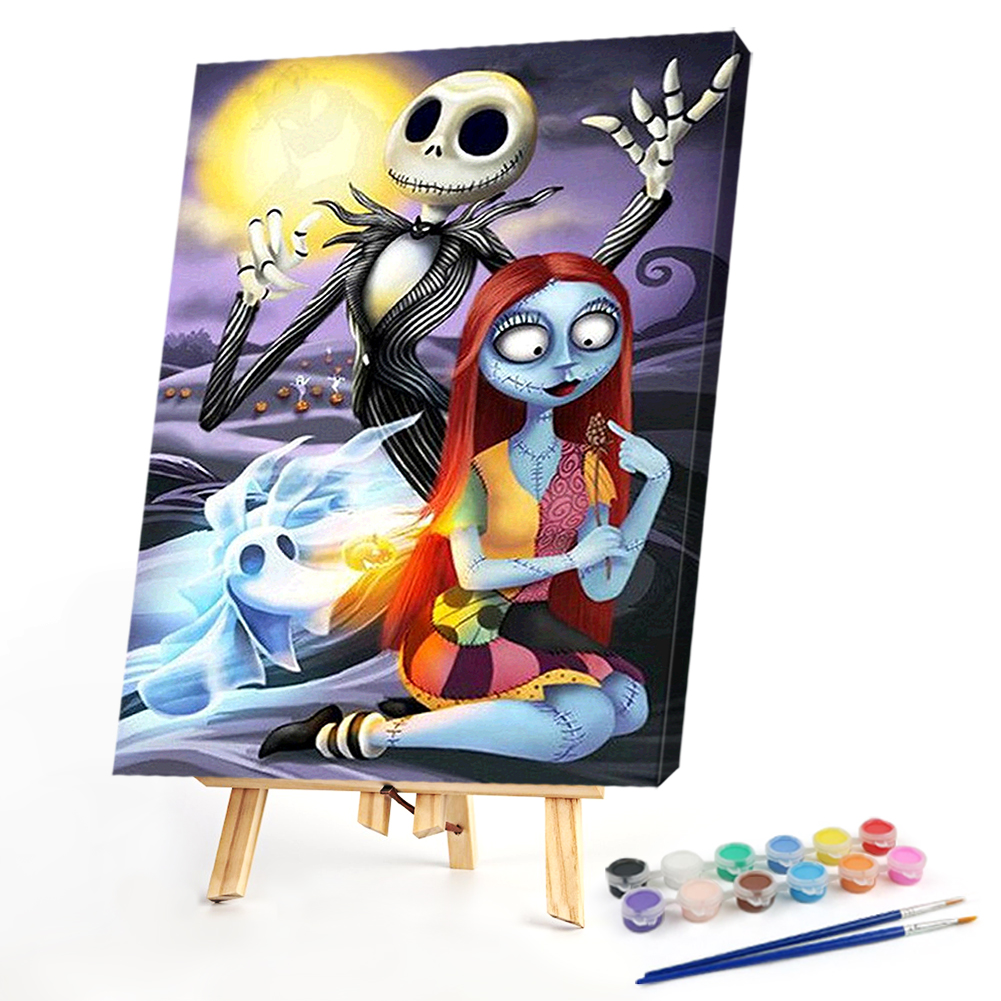 

40*50CM - Paint By Numbers - Cartoon Skull, 501 Original