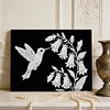 DIY Pearl Painting Bird for Home Wall Decor with Frame(20x30cm) Decor