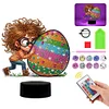 (US Local)Acrylic Double Sided Boy Egg Diamond Painting LED Night Light for Easter
