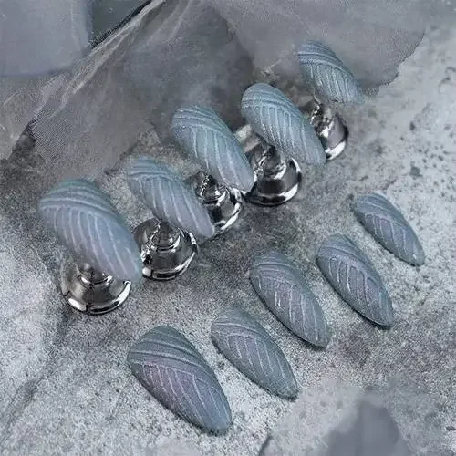 Mermaid Blue Texture Nail Stickers (M)