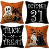 4 Set Happy Halloween Farmhouse Pillows Halloween Party Pillow Decorative Covers