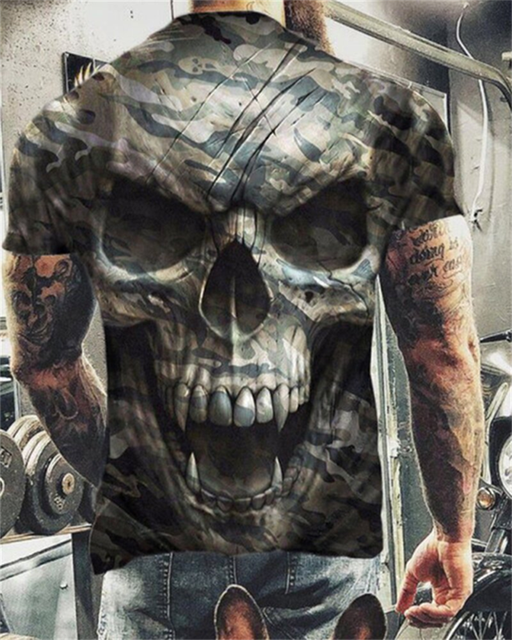 

Skull - 3D Printed Men T Shirt, Xxl, 501 Original
