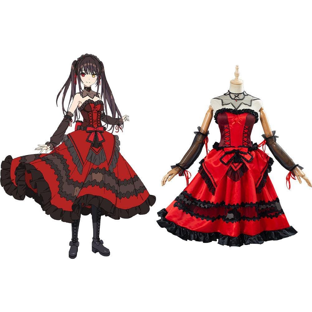 Anime Date A Bullet Tokisaki Kurumi Cosplay Kostüm Damen Mädchen Kleid Halloween Karneval Kostüm
