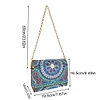 (US Local)DIY Mandala Diamond Art Wooden Coin Pouch with Chain 5D Diamond Painting Purse
