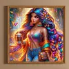 Diamond Painting -DIY Round Drill Girl(40x40cm)
