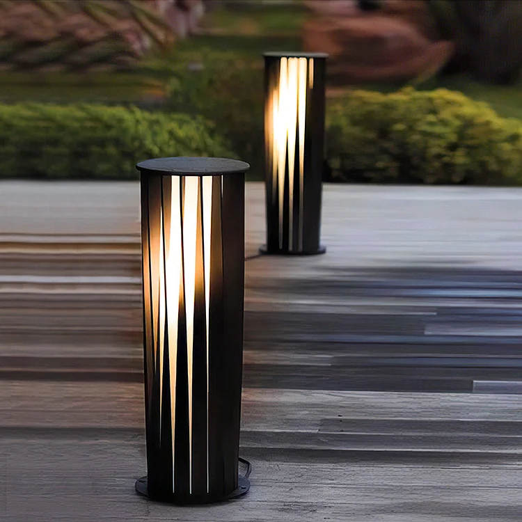 Portable Lantern Design Waterproof LED Black Modern Solar Lawn Lights