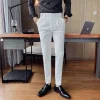 Men's Business Casual Solid Color Trousers