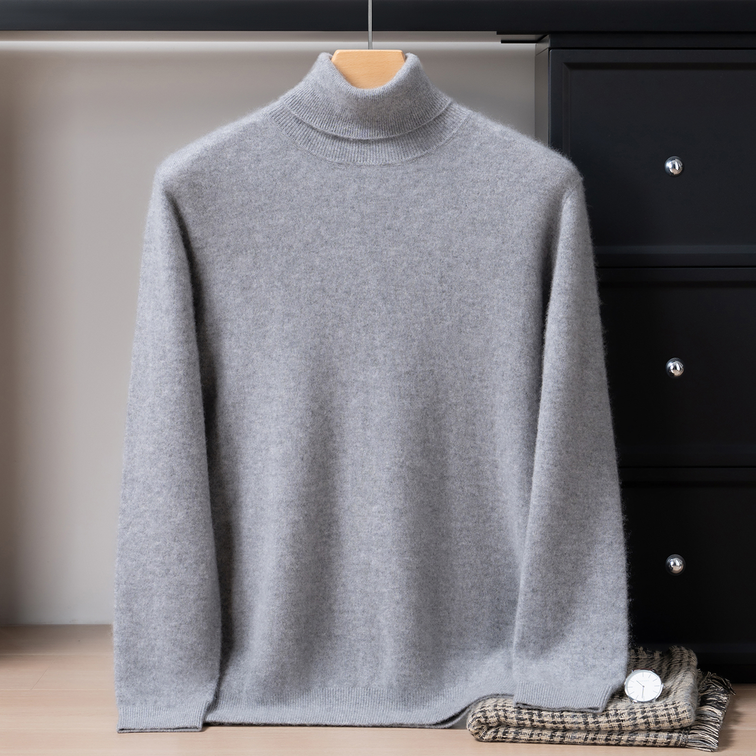 Men's Turtleneck Cashmere Sweater | Winter Softness & Quality REAL SILK LIFE