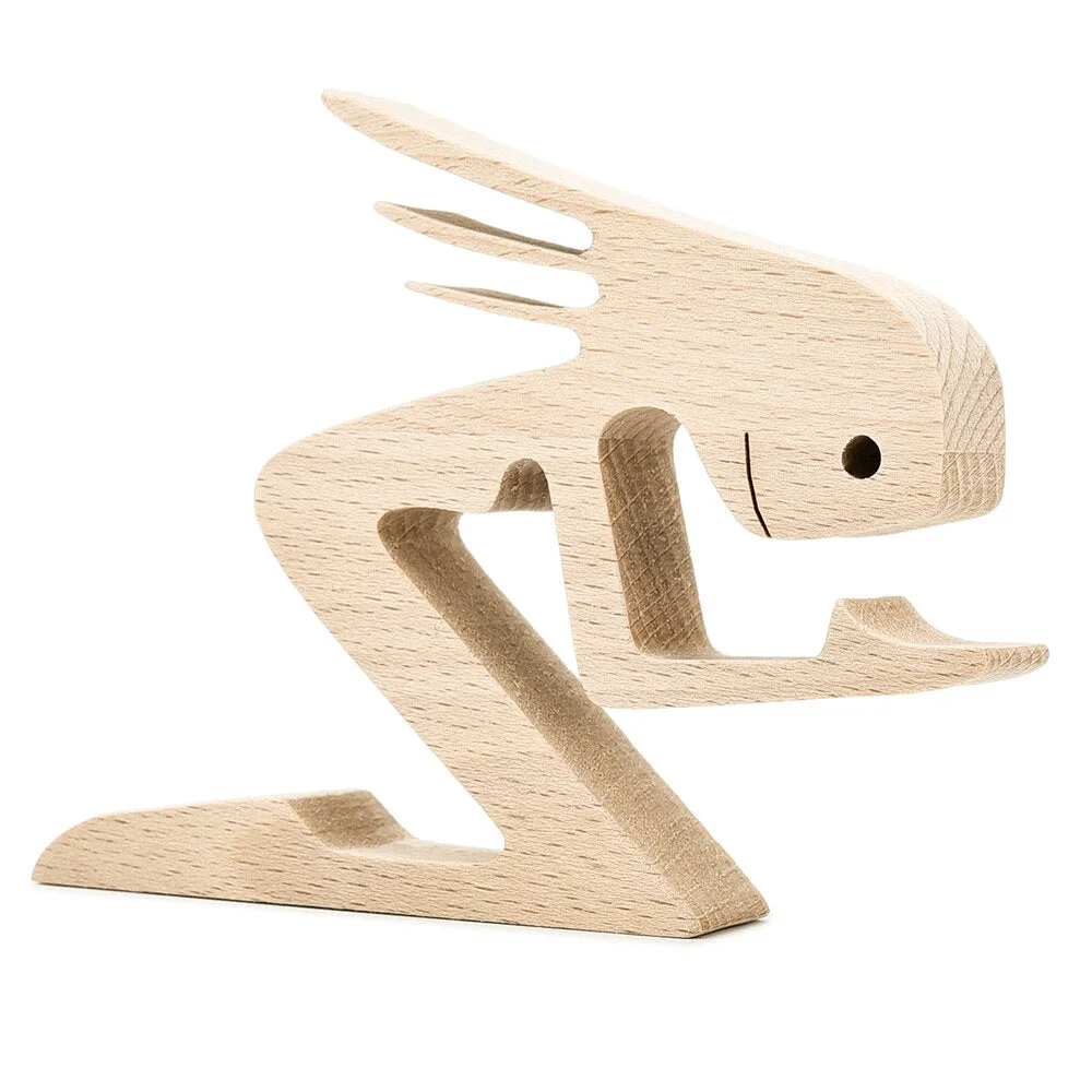 Wooden Dog Decoration Craft Figurine Family Puppy Table Ornament Wood Carving Model Creative Decoration For Lovely Gifts