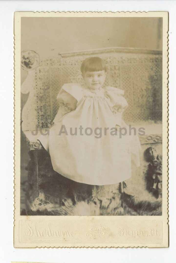 19th Century Children - Original 19th Century Cabinet Card Photo Poster painting - Barre, VT