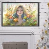 Diamond Painting -DIY Full Round Drill Flowers and Girl(60*40CM)