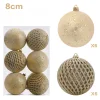 12PCS Christmas Tree 8CM Hanging Decor Balls