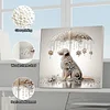 DIY Pearl Painting Dog under the Umbrella for Home Wall Decor with Frame(30x30cm)