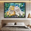 >SALE<Full Embroidery Eco-cotton Thread 11CT Printed Tiger Cross Stitch Kit 60x45cm