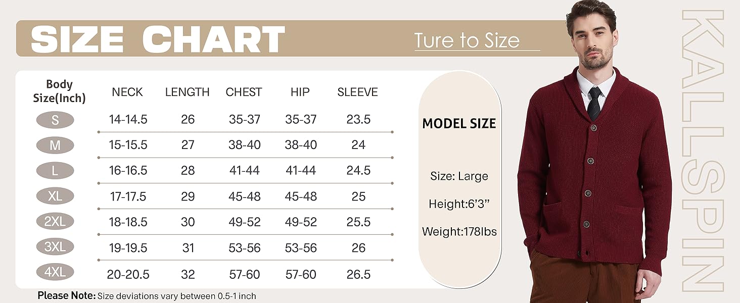 Kallspin Men's Wool Blend Shawl Collar Cardigan Sweater