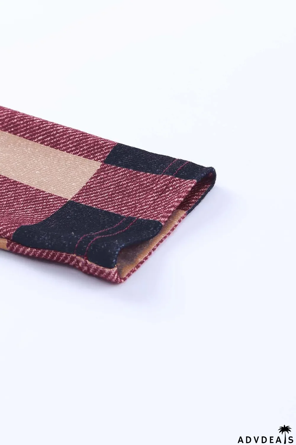 Draped Open Front Plaid Cardigan