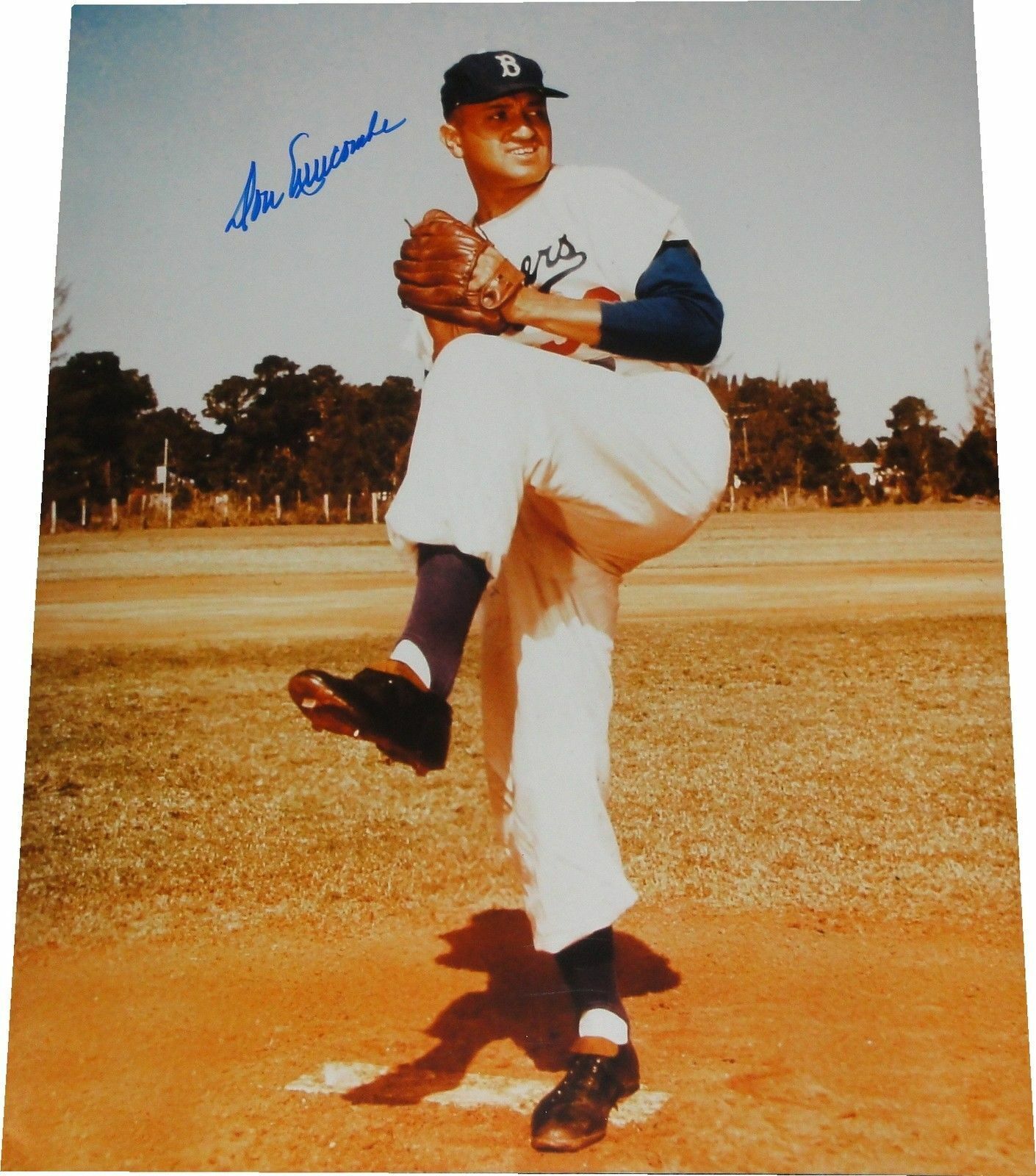 Don Newcombe Hand Signed Autographed 16x20 Photo Poster painting Brooklyn Dodgers Pitching Wind